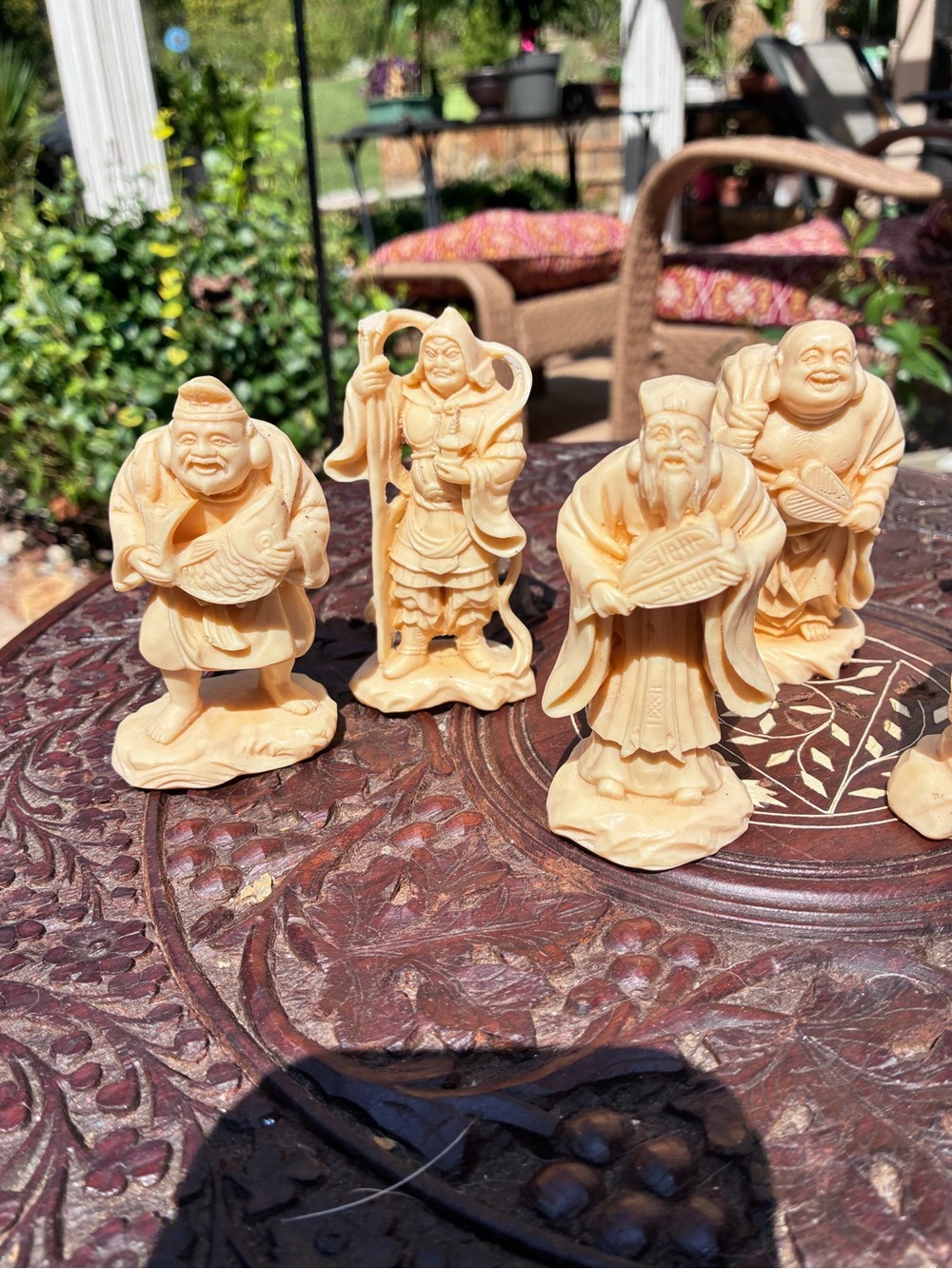 Vintage Japanese 7 Gods figurines